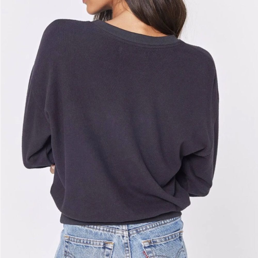 Spiritual Gangster Dark Gray The Light Malibu Crew Neck Sweater- Size XS - Picture 4 of 11